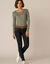 T-shirt uni manches longues jersey coton biologique(**) (kaki)