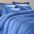 Linge de lit uni polyester-coton Colombine (océan)