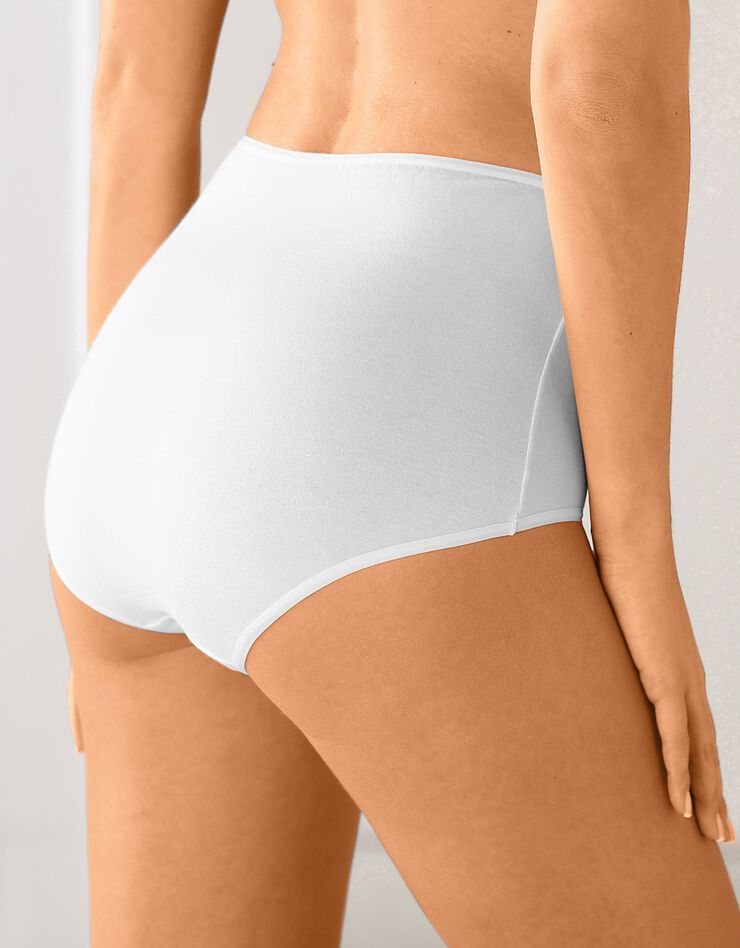 Culotte forme maxi en coton extensible uni – Lot de 10 (bleu / rose) Culotte forme maxi en coton extensible uni – Lot de 10 (bleu / rose)