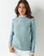 Pull effet 2-en-1, d&eacute;tails broderie anglaise (bleu acier)