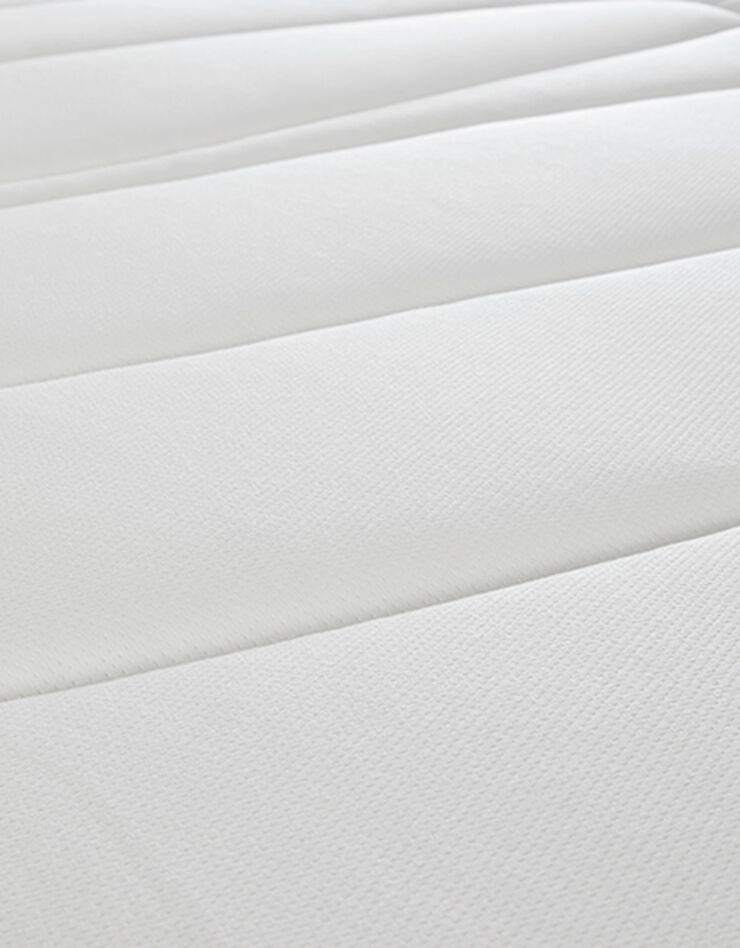 Matelas 560 ressorts + mémoire de forme Mérinos 26 cm confort moelleux (blanc)