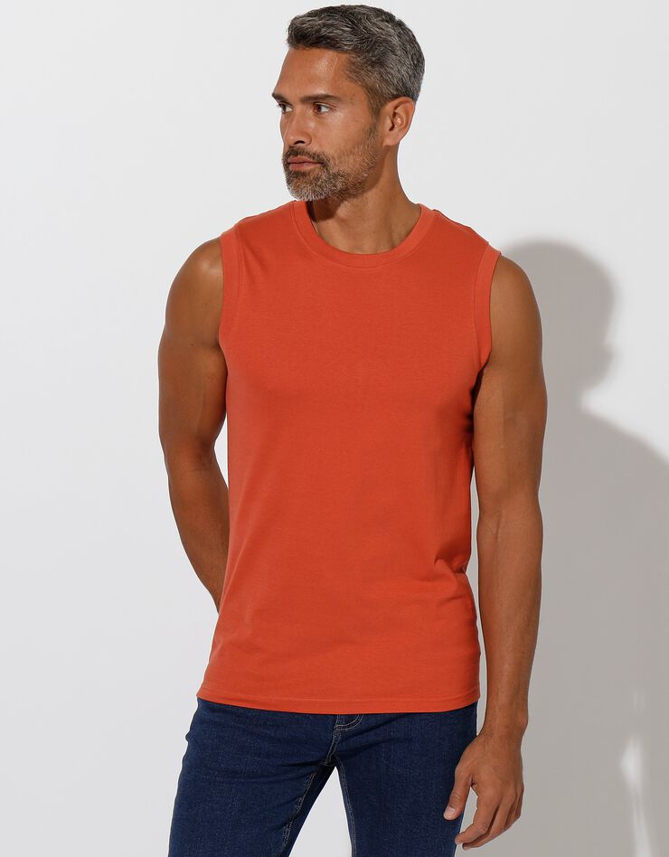 T-shirt col rond sans manches - lot de 3 (orange + vert + jaune) T-shirt col rond sans manches - lot de 3 (orange + vert + jaune)