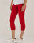 Legging 3/4, bas boutonn&eacute; (rouge)