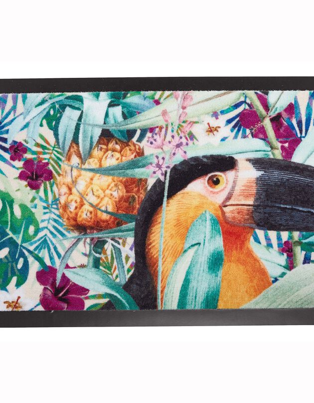 Tapis anti-poussière imprimé toucan (multicolore)