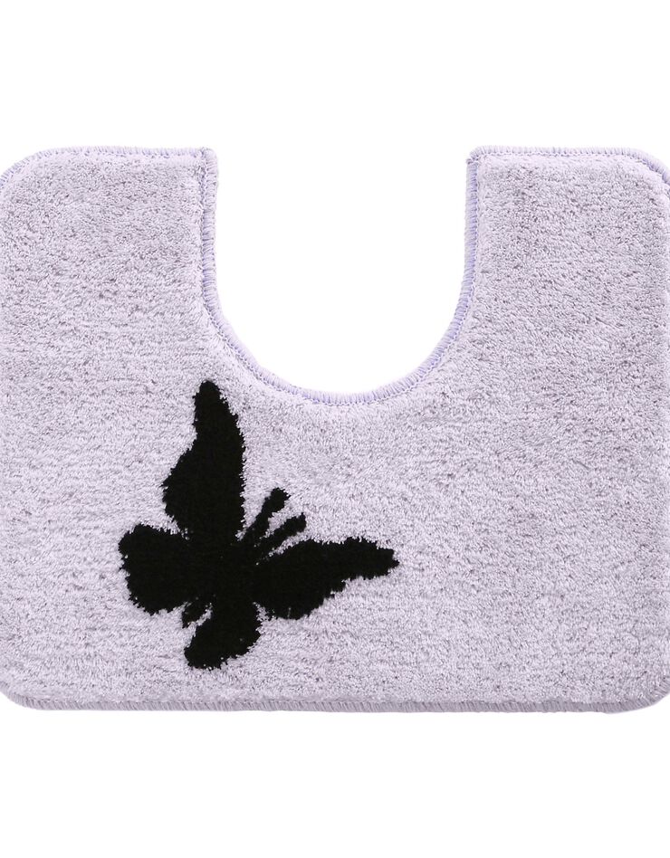 Tapis de bain fantaisie Chat & Papillon (parme grisé) Tapis de bain fantaisie Chat & Papillon (parme grisé)
