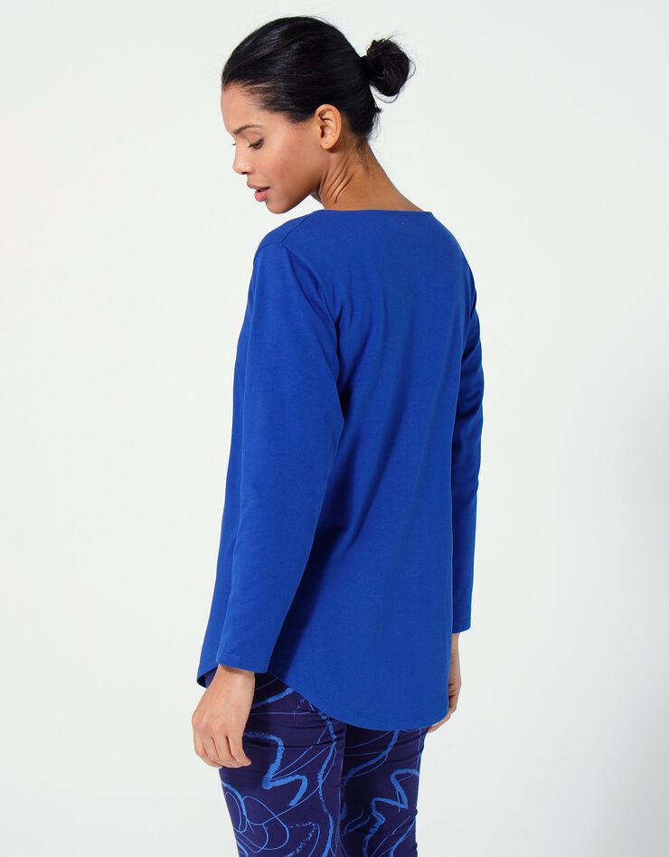 Tee-shirt manches longues (bleu indigo)