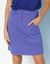 Jupe droite unie, twill (iris)