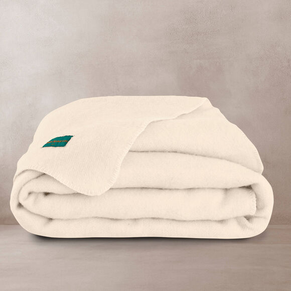 Couverture pure laine fabrication fran&ccedil;aise 400 g/m&sup2; (naturel)