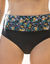 Culotte de bain imprimé Abella ventre plat - ceinture modulable (noir)