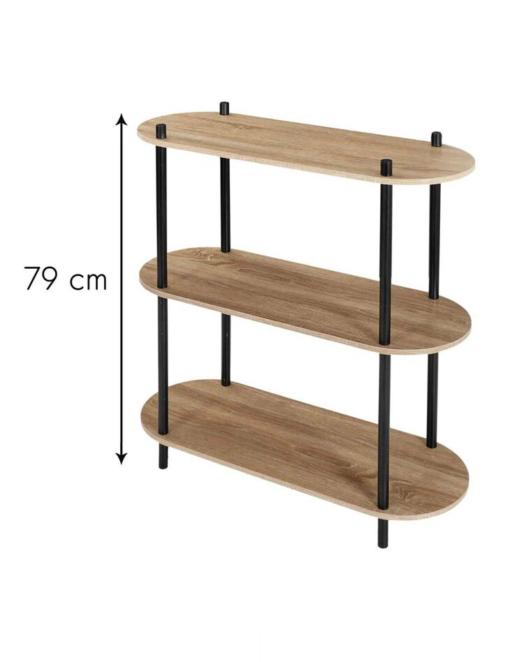 Etagère ovale NEODE - 3 niveaux (naturel)