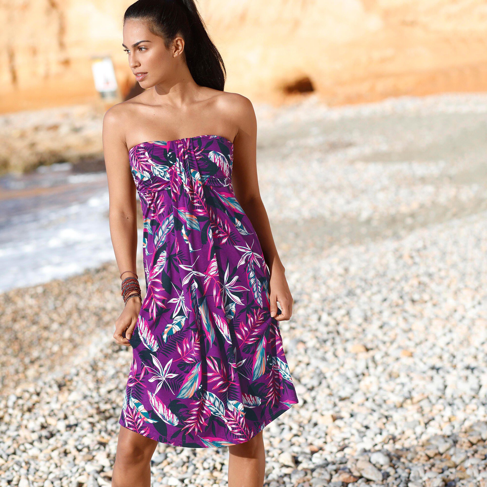 robe bustier plage femme
