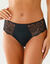 Culotte microfibre et dentelle stretch forme tanga taille haute - lot de 2 (noir + nude)