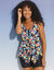 Haut de tankini imprimé asymétrique Boruca (noir / multicolore)