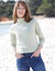 Sous-pull col roulé coton stretch uni (céladon grise)