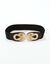 Ceinture élastiquée boucle effet nœud (noir)