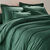 Linge de lit uni coton (vert sapin)