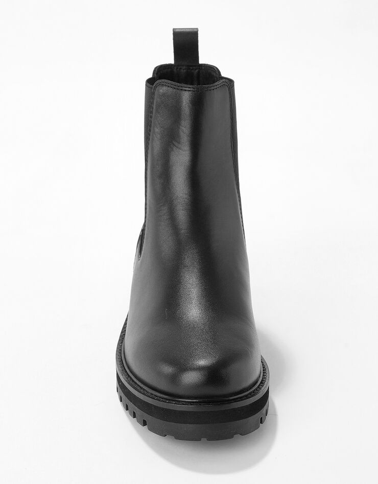 Boots plateforme cuir (noir)