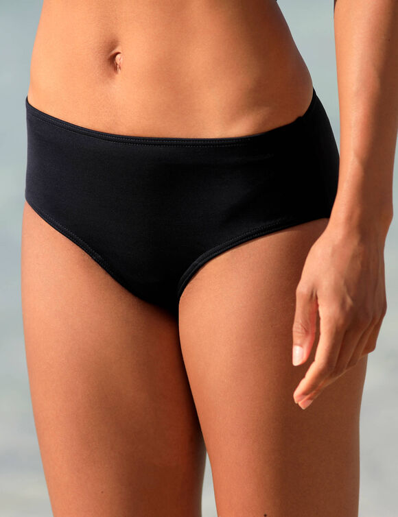 Culotte de bain maxi unie Solaro (noir)