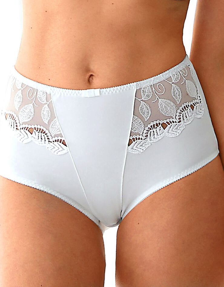 Gainette microfibre et guipure Rima - lot de 2 (blanc)