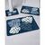 Tapis de bain motif jungle (bleu)