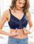 Soutien-gorge microfibre et dentelle ouvert devant - sans armatures (marine)