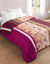 Couette microfibre imprimée Floral 400 g/m² (fuchsia)