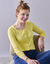 Cardigan boutonné col rond uni (jaune pâle)