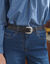 Ceinture boucle western (chocolat)