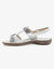 Sandales bicolores en cuir extra souple (blanc)