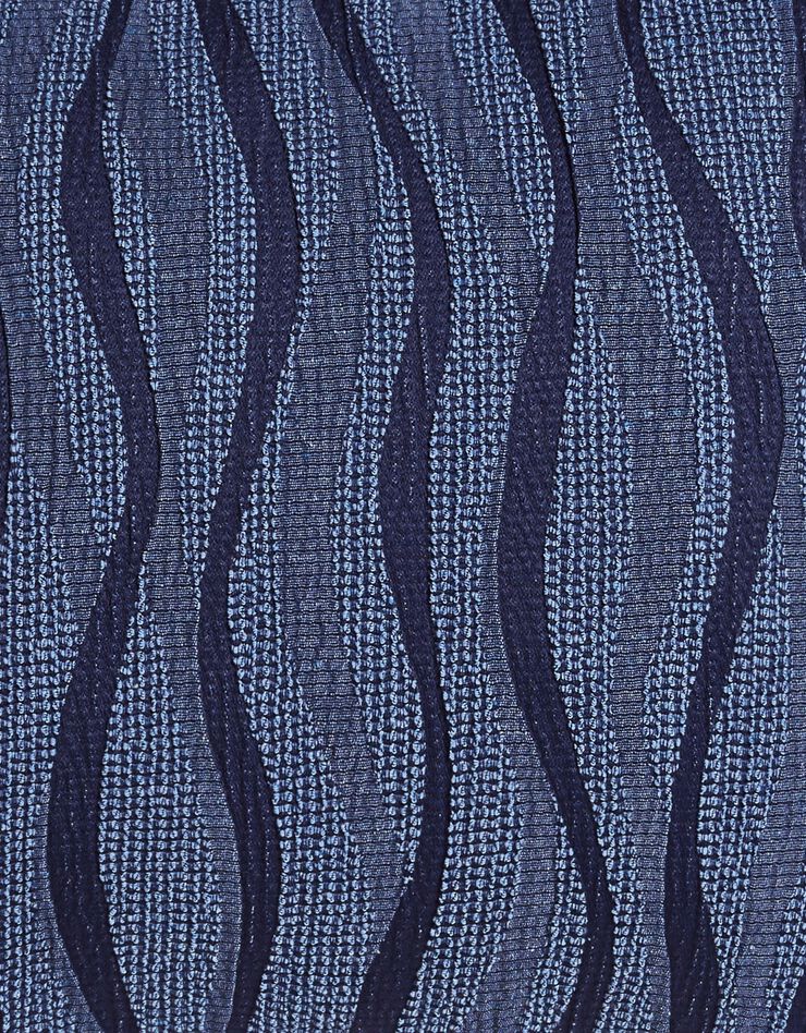Housse de salon jacquard extensible imprimé "vagues" (bleu)