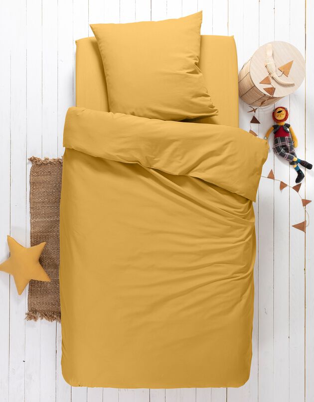 Linge de lit enfant - coton uni (curry) Linge de lit enfant - coton uni (curry)