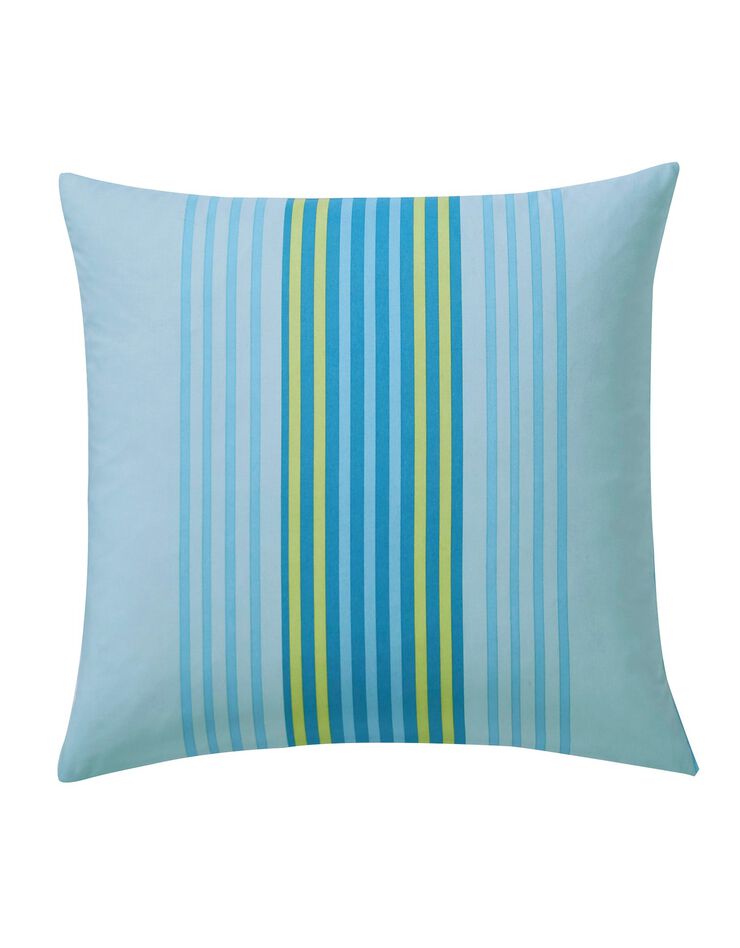 Linge de lit Détroit en coton imprimé rayures (turquoise)