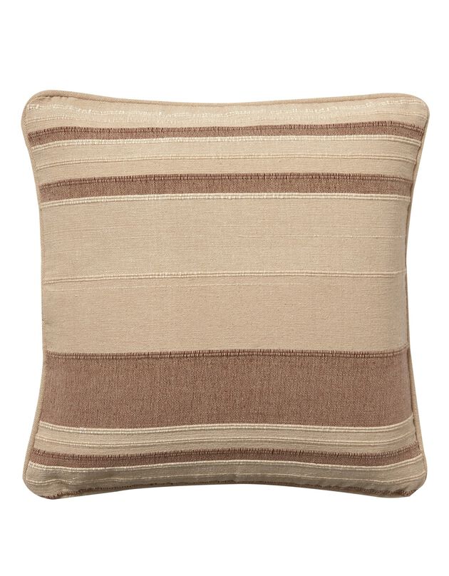 Housse coussin multicolore coton tissage artisanal - lot de 2 (écru)