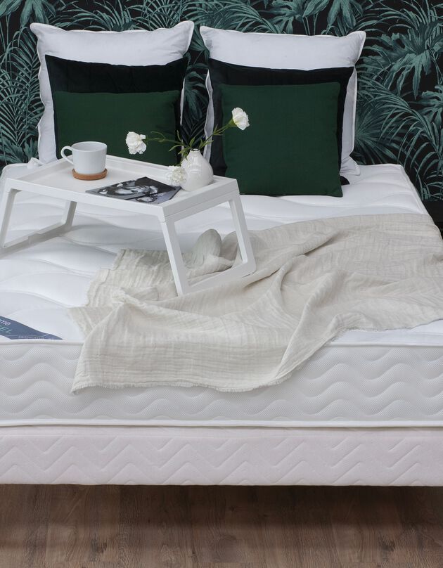 Matelas 690 ressorts ensachés 5 zones 25 cm qualité hôtellerie (blanc)