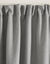 Rideau occultant et isolant finition galon fronceur (gris perle)