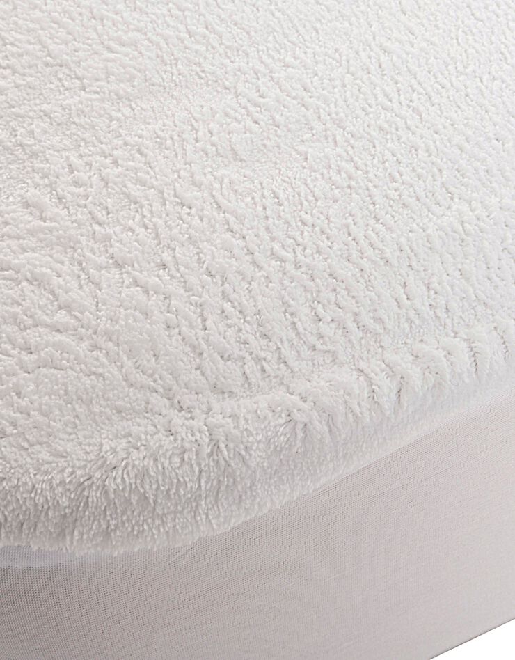 Protège matelas microfibre imperméable forme housse (blanc)