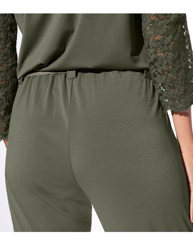 Pantalon coupe droite uni, maille (bronze) Pantalon coupe droite uni, maille (bronze)