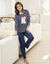 Pyjama manches longues motif "chatons" (marine)