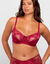 Soutien-gorge satin et dentelle P&eacute;n&eacute;lope - avec armatures  (rouge)