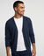 Gilet boutonn&eacute; manches longues (marine)
