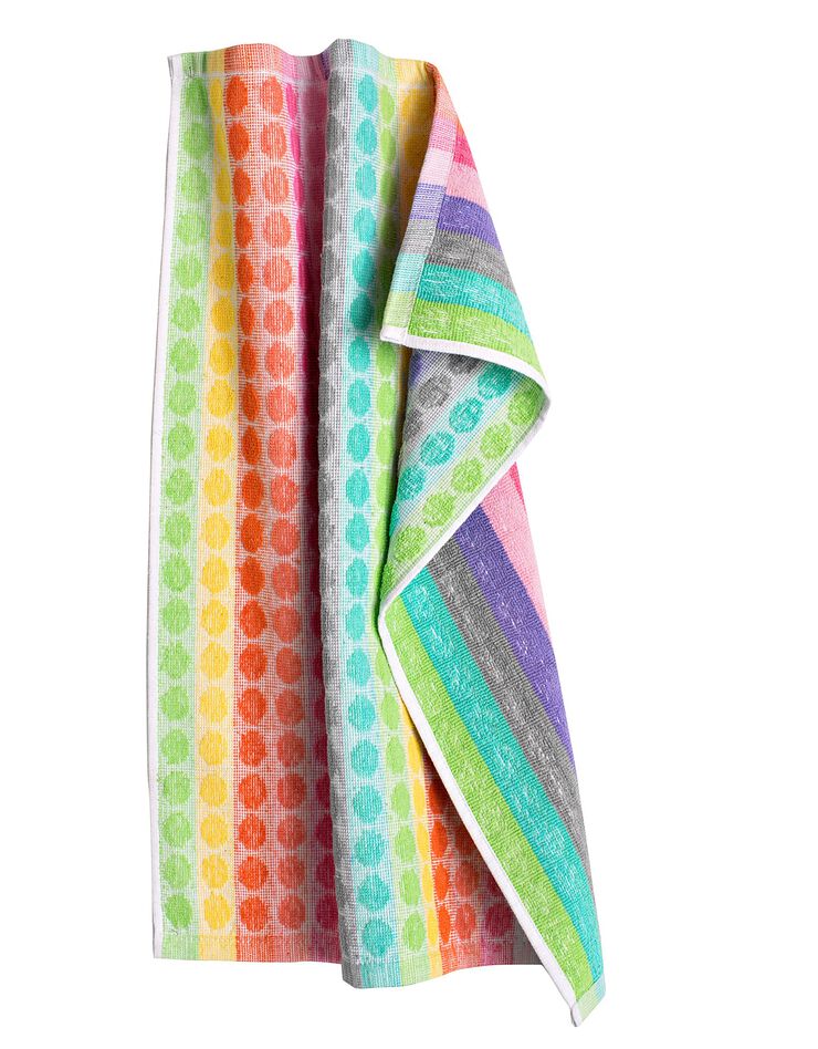 Essuie-mains éponge pois rayures - lots (multicolore) Essuie-mains éponge pois rayures - lots (multicolore)