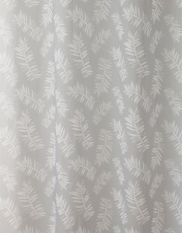 Panneau voile finition oeillets imprimé "fougères" (gris)