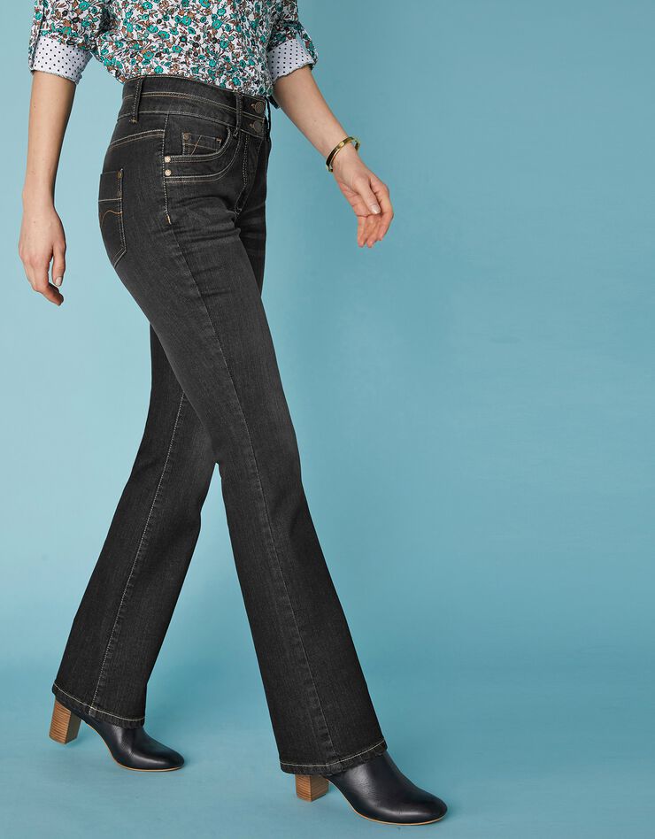 Jean délavé coupe bootcut stretch (black) Jean délavé coupe bootcut stretch (black)