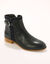 Boots plates en cuir (marine)