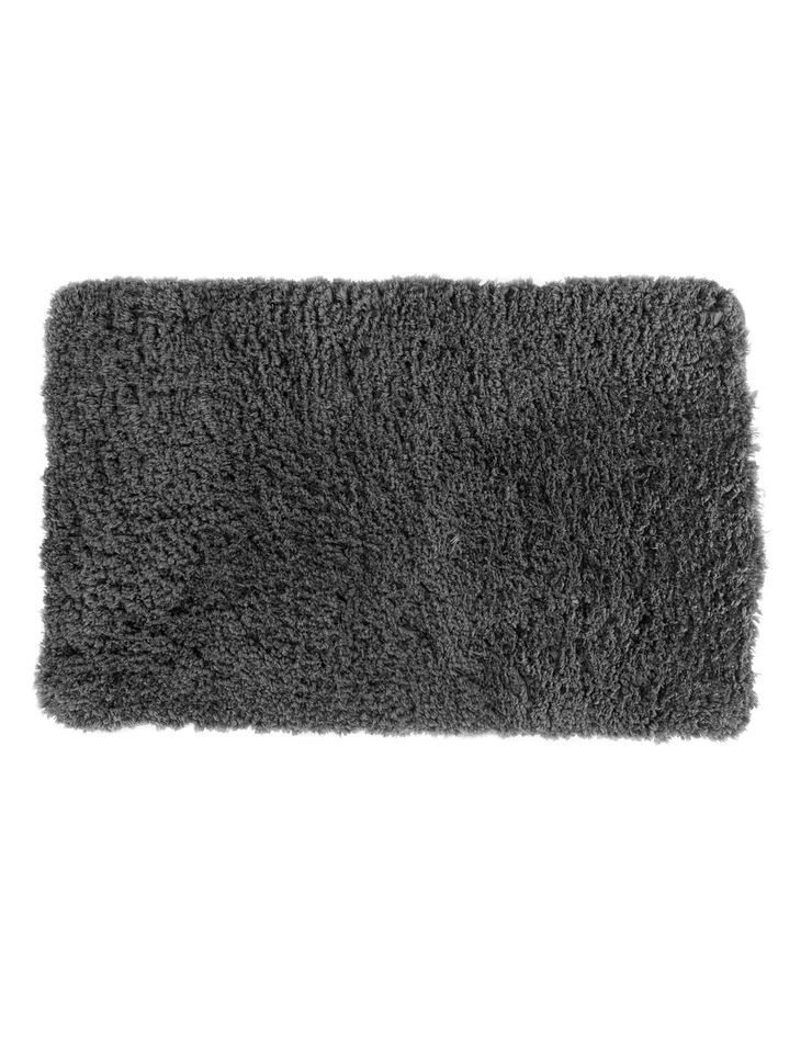 Tapis de bain uni moelleux microfibre (gris anthracite) Tapis de bain uni moelleux microfibre (gris anthracite)