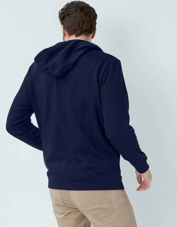 Sweat molleton zippé à capuche (marine) Sweat molleton zippé à capuche (marine)