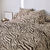 Linge de lit Z&egrave;bre imprim&eacute; - coton 52 fils/cm&sup2; (chocolat)