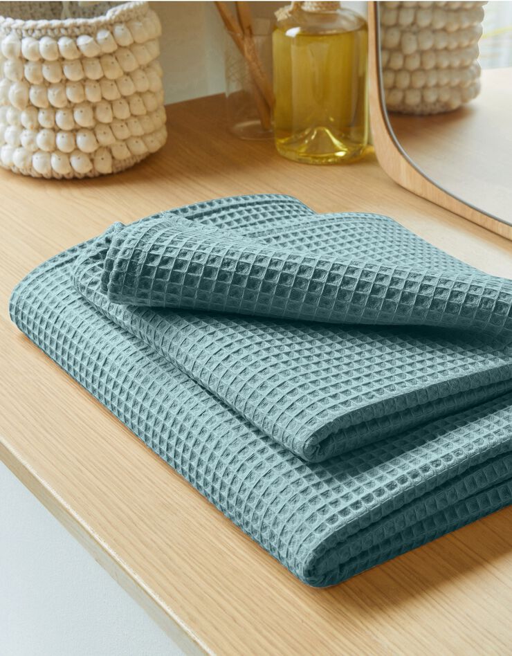 Serviette de bain nid d'abeille 320 g/m2 (bleu canard) Serviette de bain nid d'abeille 320 g/m2 (bleu canard)