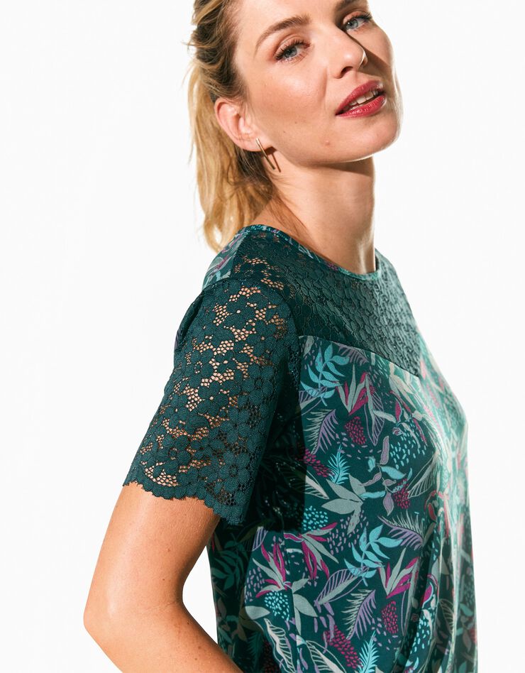 Tee-shirt dentelle imprimé (bronze) Tee-shirt dentelle imprimé (bronze)