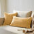 Housse de coussin unie tissage chenille - lot de 2 (jaune)